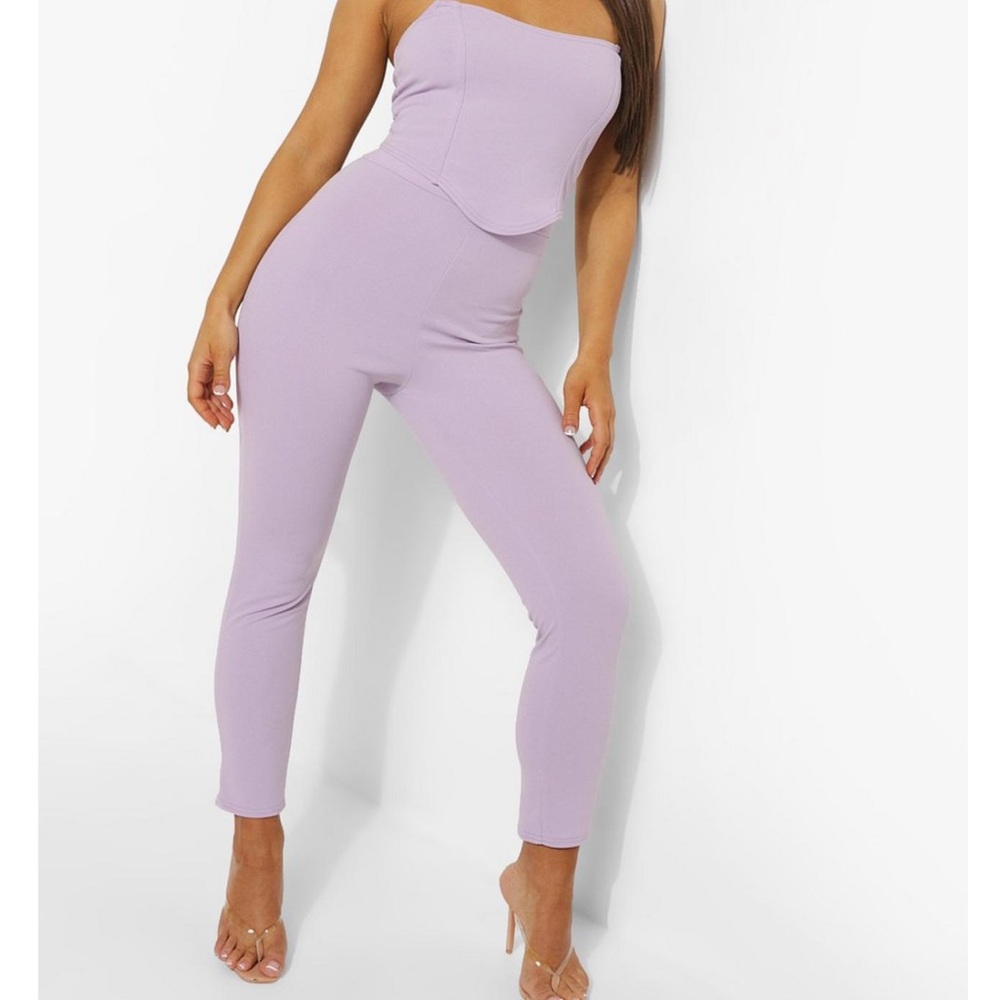 NWT BOOHOO Two Piece set corset top and leggings